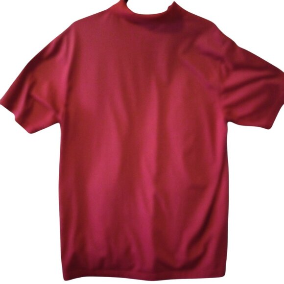 Masters Performance Red & Blue Striped Polo Shirt L Polyester Mens Short Sleeve - Picture 3 of 7